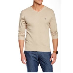 AG Green Label Lakeside Cashmere Blend V-Neck Sweater